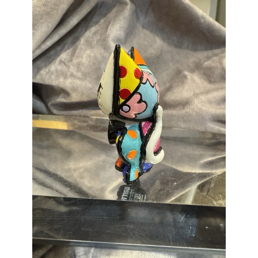 Romero Britto Mini Cat Sugar 3D‎ Figure 14072 Rare Retired 2010 Collectible